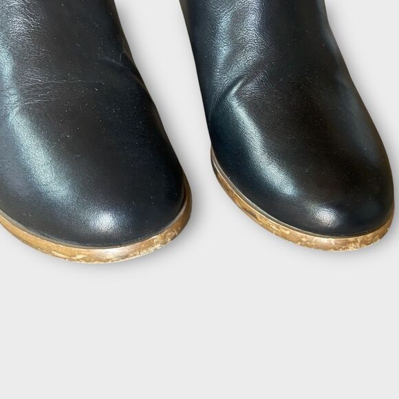 Davos Gomma Black Leather Ankle Booties Sz 9 Gently Loved, Stylish & Comfortable - Picture 7 of 9